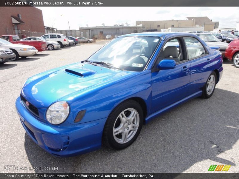 WR Blue Pearl / Gray 2002 Subaru Impreza WRX Sedan