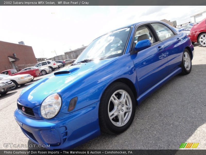 WR Blue Pearl / Gray 2002 Subaru Impreza WRX Sedan