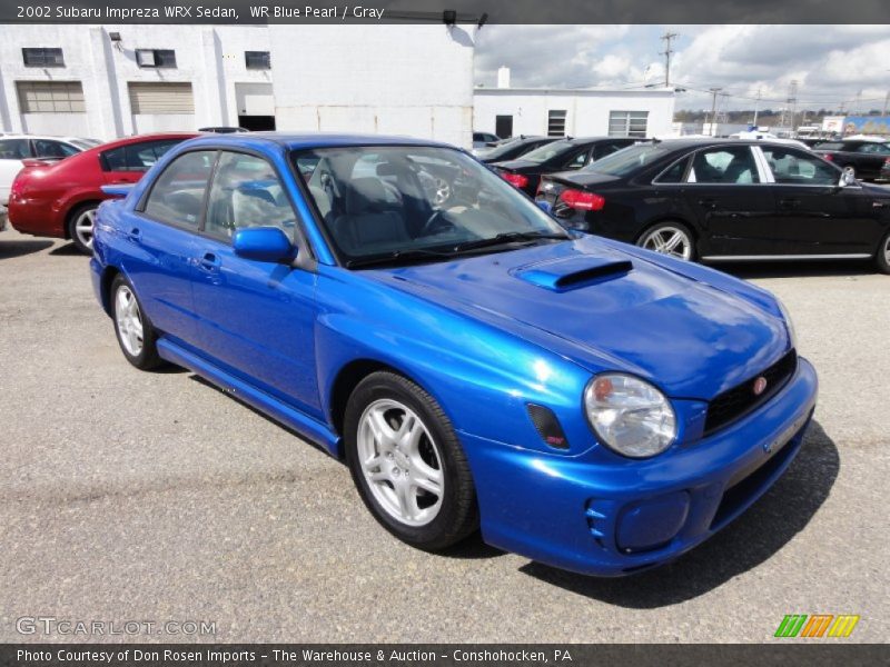 WR Blue Pearl / Gray 2002 Subaru Impreza WRX Sedan