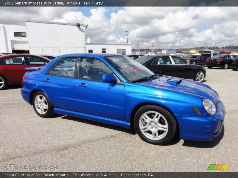 WR Blue Pearl / Gray 2002 Subaru Impreza WRX Sedan