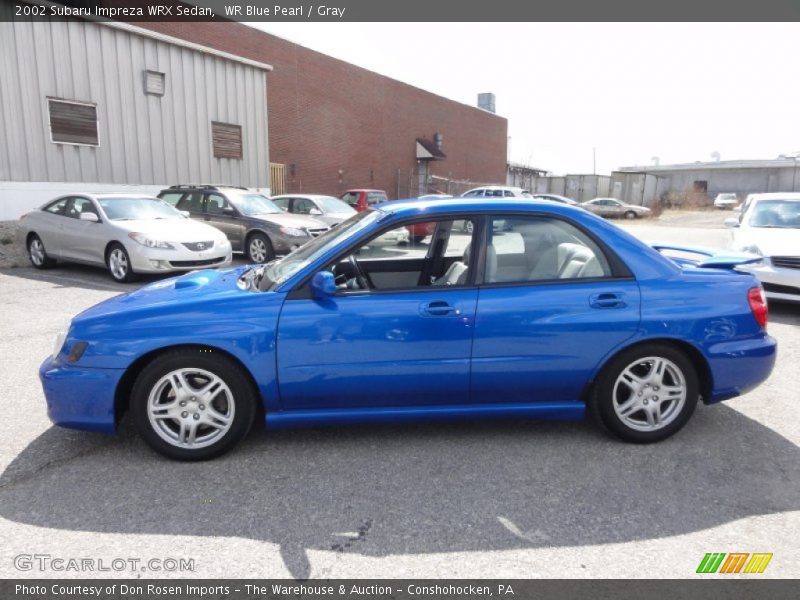 WR Blue Pearl / Gray 2002 Subaru Impreza WRX Sedan