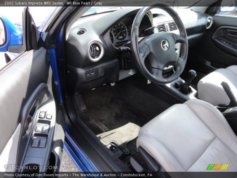 WR Blue Pearl / Gray 2002 Subaru Impreza WRX Sedan