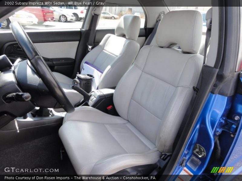 WR Blue Pearl / Gray 2002 Subaru Impreza WRX Sedan