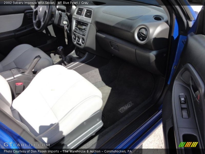 WR Blue Pearl / Gray 2002 Subaru Impreza WRX Sedan
