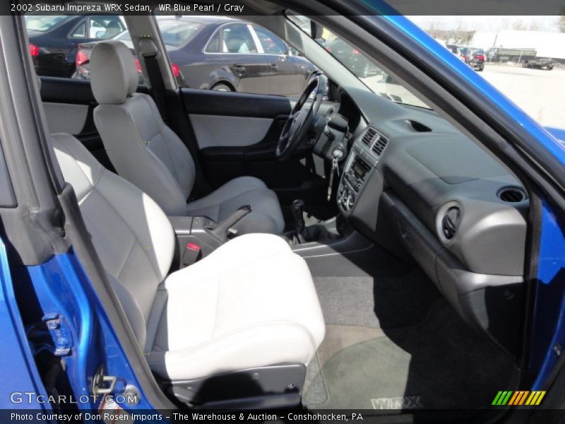 WR Blue Pearl / Gray 2002 Subaru Impreza WRX Sedan