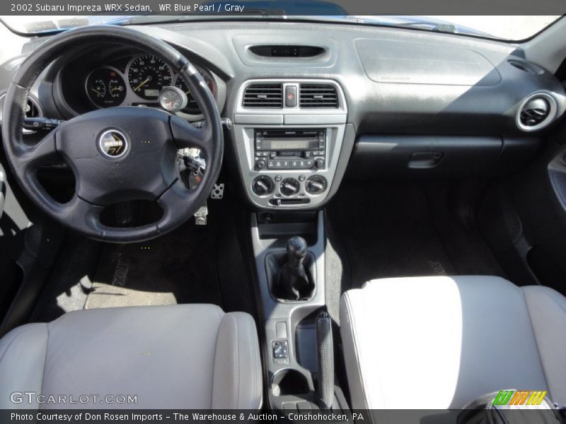 WR Blue Pearl / Gray 2002 Subaru Impreza WRX Sedan