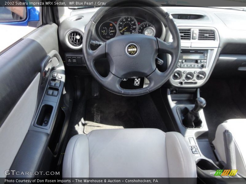 WR Blue Pearl / Gray 2002 Subaru Impreza WRX Sedan