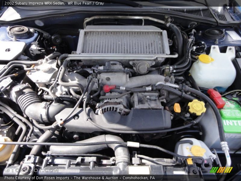 WR Blue Pearl / Gray 2002 Subaru Impreza WRX Sedan