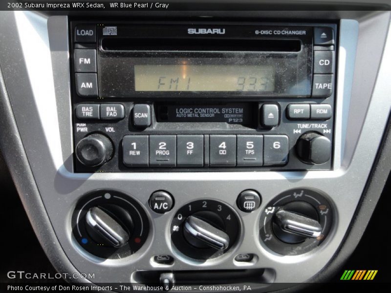 WR Blue Pearl / Gray 2002 Subaru Impreza WRX Sedan