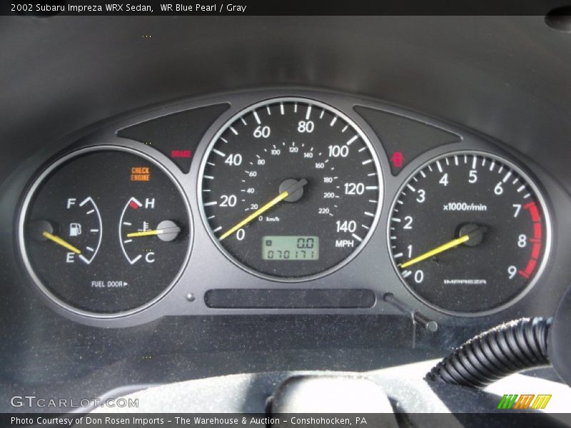WR Blue Pearl / Gray 2002 Subaru Impreza WRX Sedan