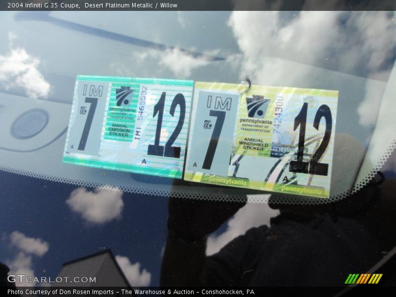 Desert Platinum Metallic / Willow 2004 Infiniti G 35 Coupe
