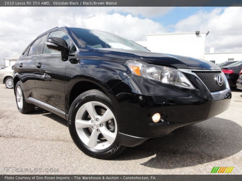 Obsidian Black / Black/Brown Walnut 2010 Lexus RX 350 AWD