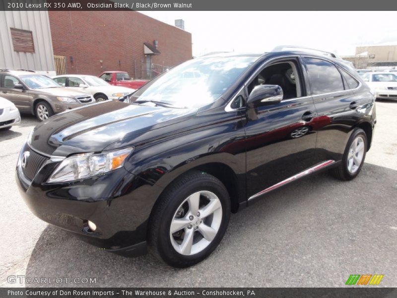 Obsidian Black / Black/Brown Walnut 2010 Lexus RX 350 AWD