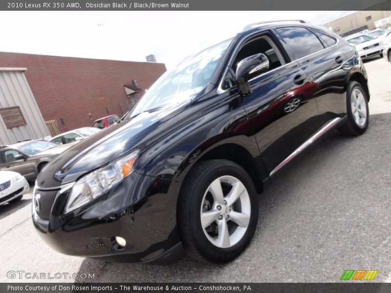 Obsidian Black / Black/Brown Walnut 2010 Lexus RX 350 AWD