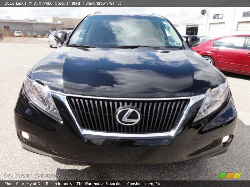 Obsidian Black / Black/Brown Walnut 2010 Lexus RX 350 AWD