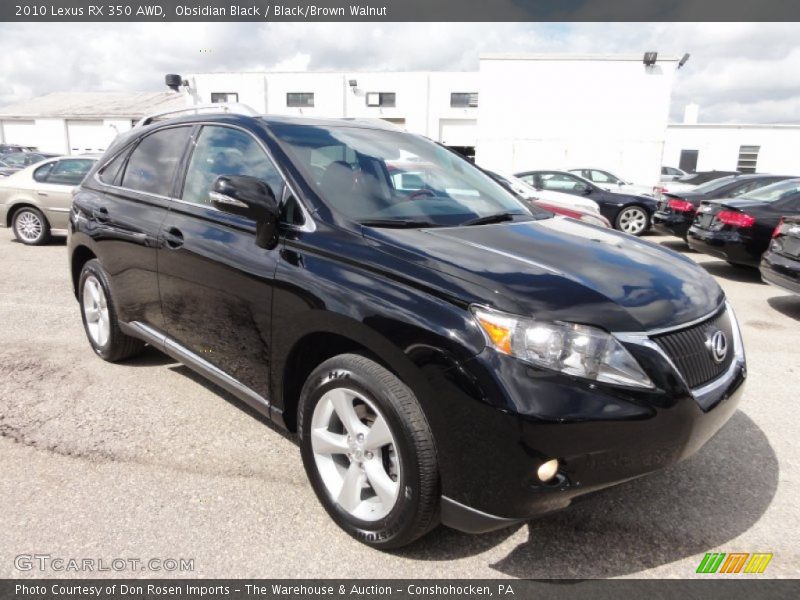 Obsidian Black / Black/Brown Walnut 2010 Lexus RX 350 AWD