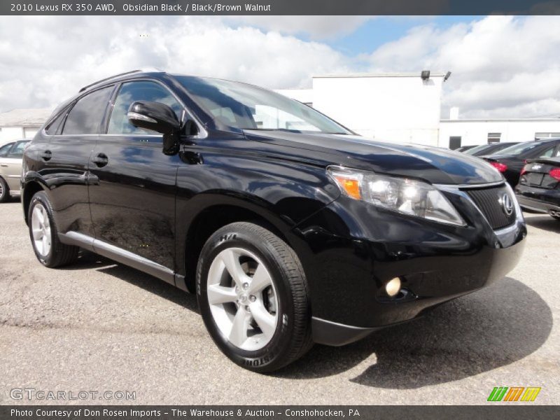Obsidian Black / Black/Brown Walnut 2010 Lexus RX 350 AWD