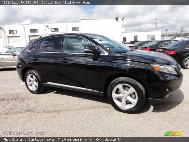 Obsidian Black / Black/Brown Walnut 2010 Lexus RX 350 AWD