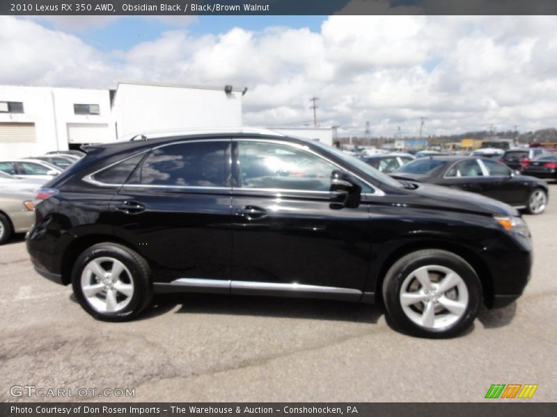 Obsidian Black / Black/Brown Walnut 2010 Lexus RX 350 AWD