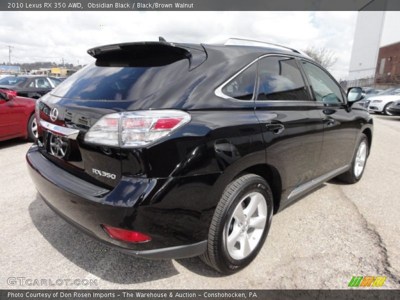 Obsidian Black / Black/Brown Walnut 2010 Lexus RX 350 AWD