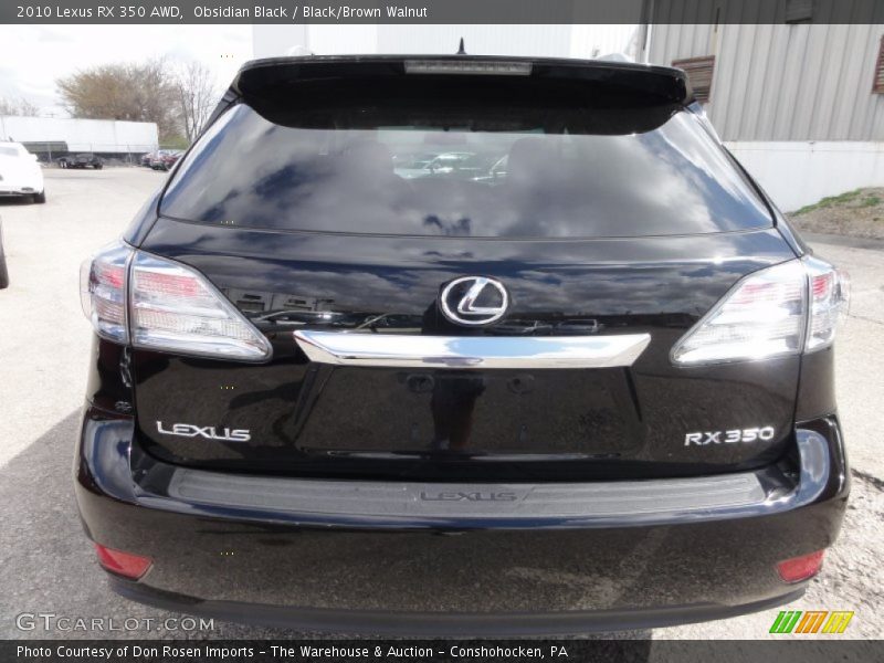 Obsidian Black / Black/Brown Walnut 2010 Lexus RX 350 AWD