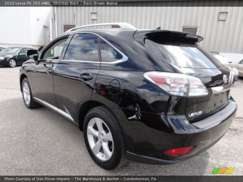 Obsidian Black / Black/Brown Walnut 2010 Lexus RX 350 AWD