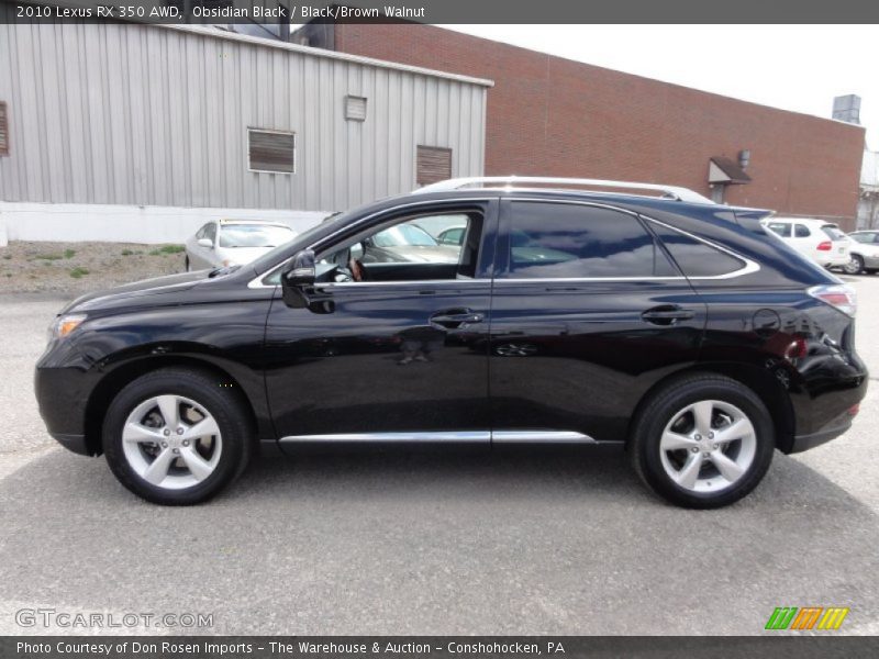 Obsidian Black / Black/Brown Walnut 2010 Lexus RX 350 AWD