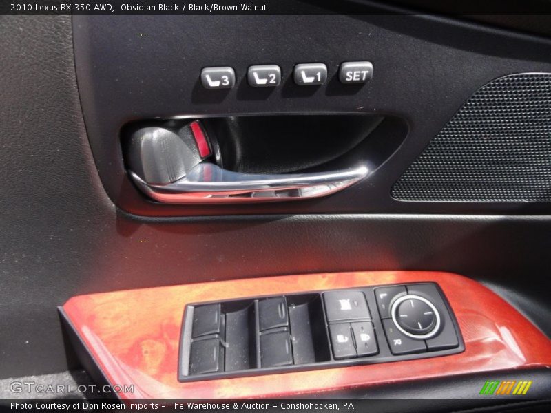 Obsidian Black / Black/Brown Walnut 2010 Lexus RX 350 AWD