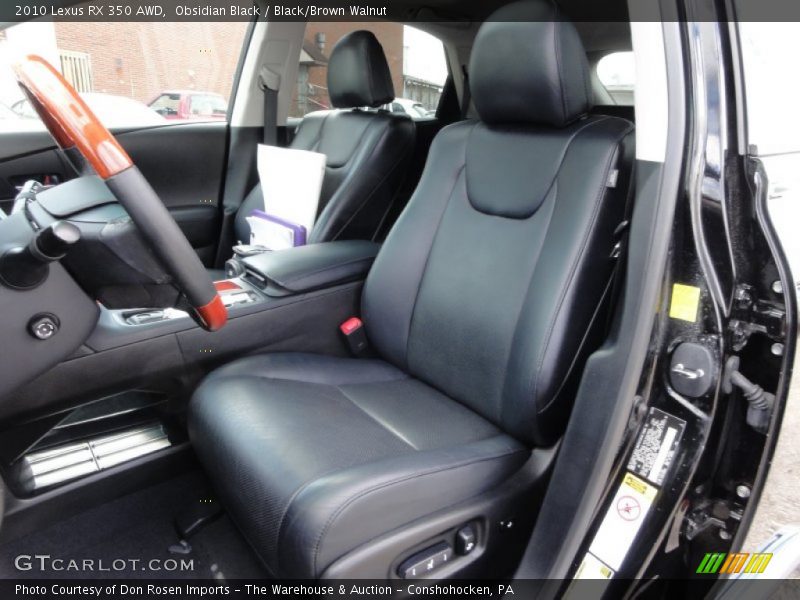 Obsidian Black / Black/Brown Walnut 2010 Lexus RX 350 AWD
