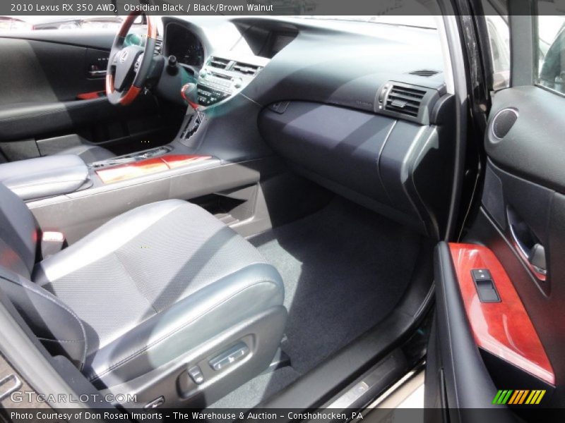 Obsidian Black / Black/Brown Walnut 2010 Lexus RX 350 AWD