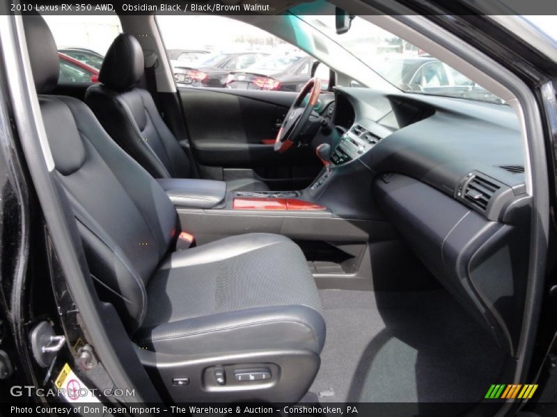 Obsidian Black / Black/Brown Walnut 2010 Lexus RX 350 AWD