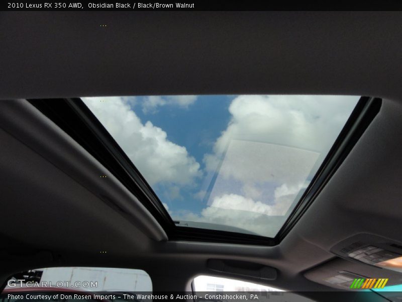 Obsidian Black / Black/Brown Walnut 2010 Lexus RX 350 AWD