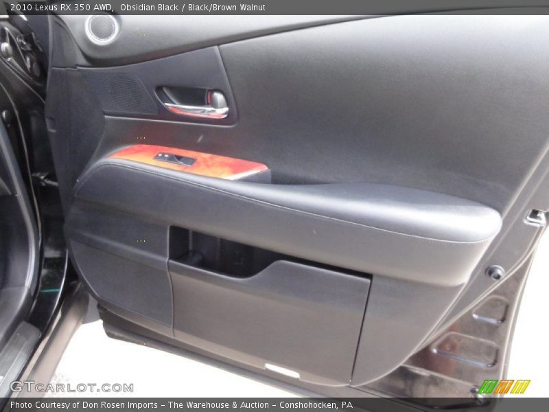 Obsidian Black / Black/Brown Walnut 2010 Lexus RX 350 AWD