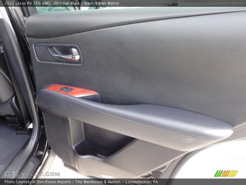 Obsidian Black / Black/Brown Walnut 2010 Lexus RX 350 AWD