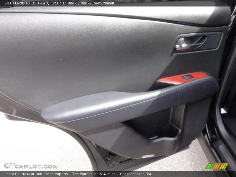 Obsidian Black / Black/Brown Walnut 2010 Lexus RX 350 AWD