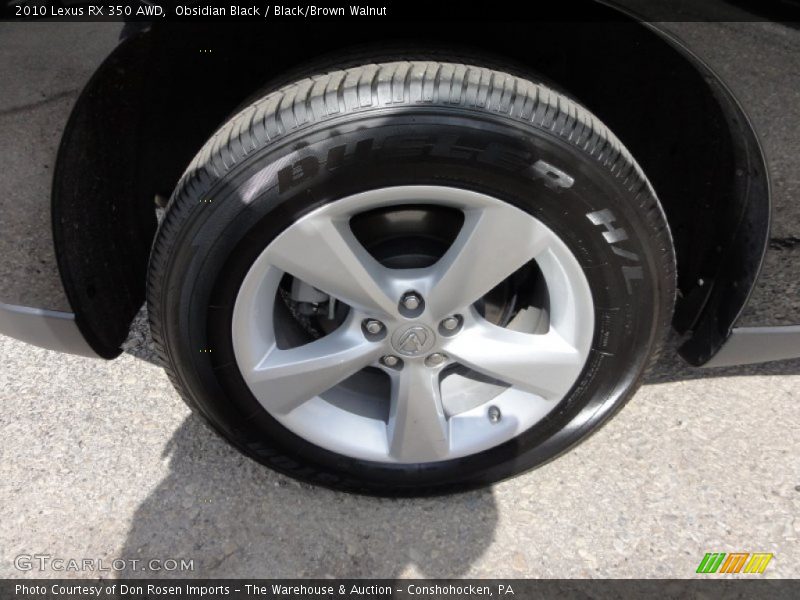 Obsidian Black / Black/Brown Walnut 2010 Lexus RX 350 AWD