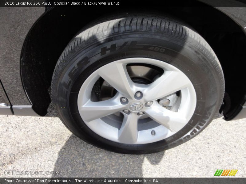 Obsidian Black / Black/Brown Walnut 2010 Lexus RX 350 AWD