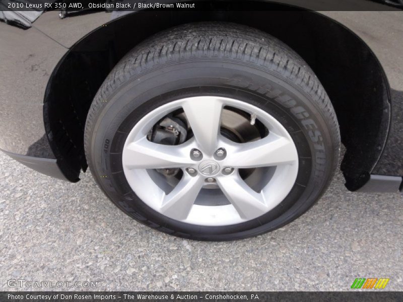 Obsidian Black / Black/Brown Walnut 2010 Lexus RX 350 AWD