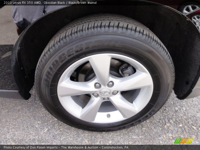 Obsidian Black / Black/Brown Walnut 2010 Lexus RX 350 AWD