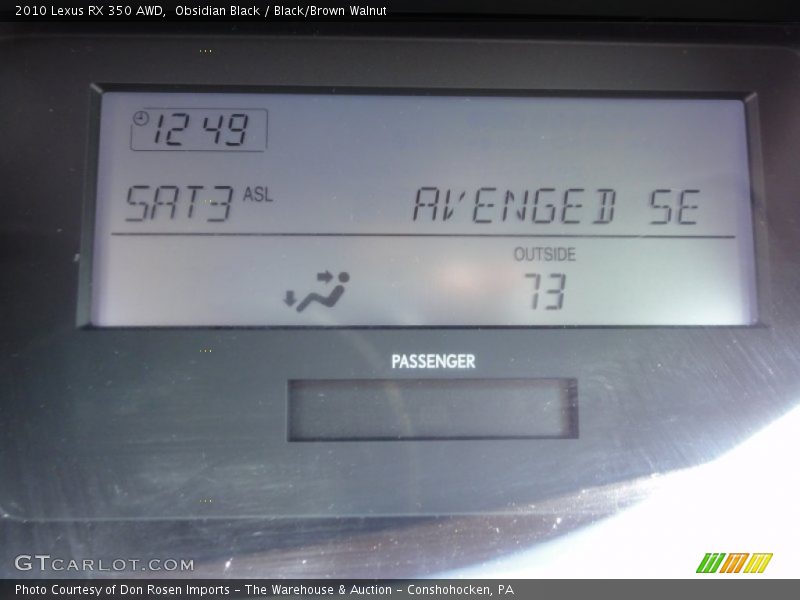 Obsidian Black / Black/Brown Walnut 2010 Lexus RX 350 AWD