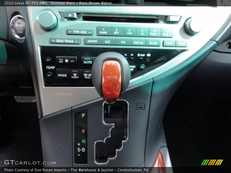 Obsidian Black / Black/Brown Walnut 2010 Lexus RX 350 AWD