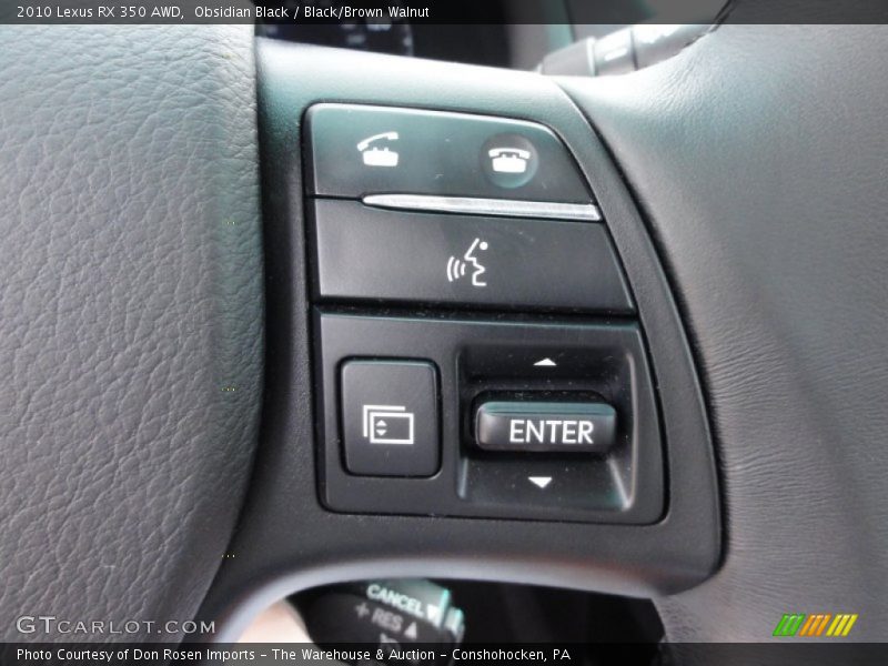 Obsidian Black / Black/Brown Walnut 2010 Lexus RX 350 AWD
