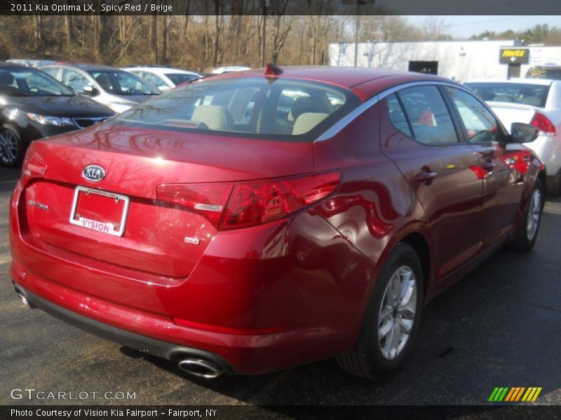 Spicy Red / Beige 2011 Kia Optima LX