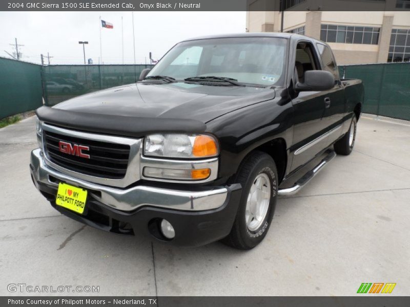 Onyx Black / Neutral 2004 GMC Sierra 1500 SLE Extended Cab