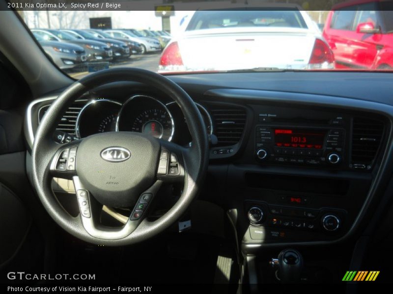 Spicy Red / Beige 2011 Kia Optima LX