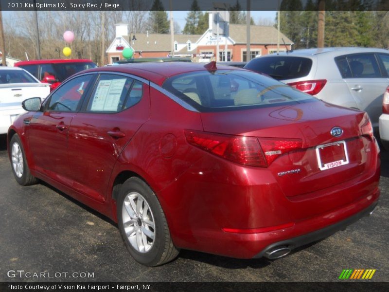 Spicy Red / Beige 2011 Kia Optima LX