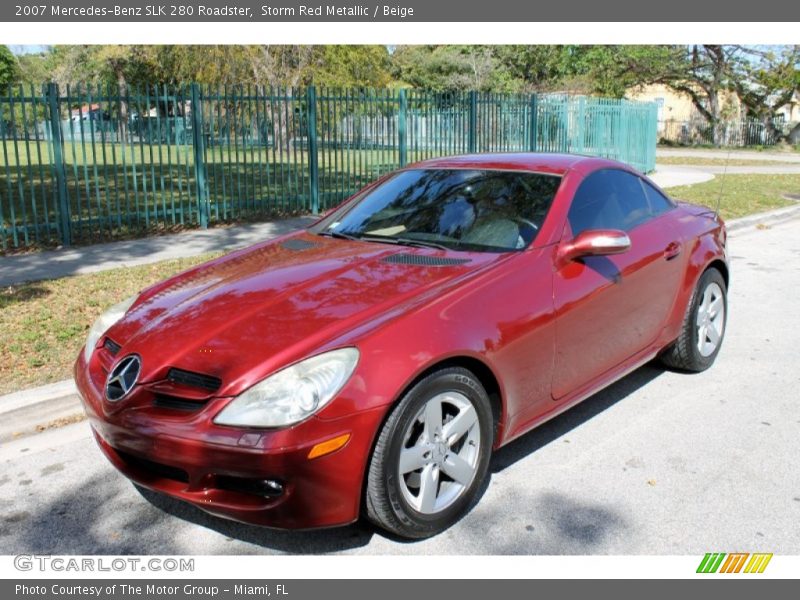 Storm Red Metallic / Beige 2007 Mercedes-Benz SLK 280 Roadster