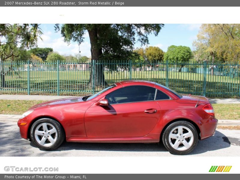 Storm Red Metallic / Beige 2007 Mercedes-Benz SLK 280 Roadster