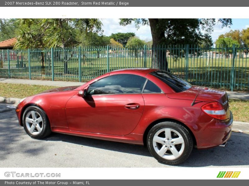 Storm Red Metallic / Beige 2007 Mercedes-Benz SLK 280 Roadster