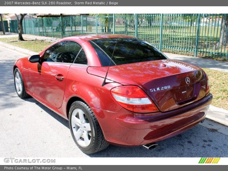 Storm Red Metallic / Beige 2007 Mercedes-Benz SLK 280 Roadster